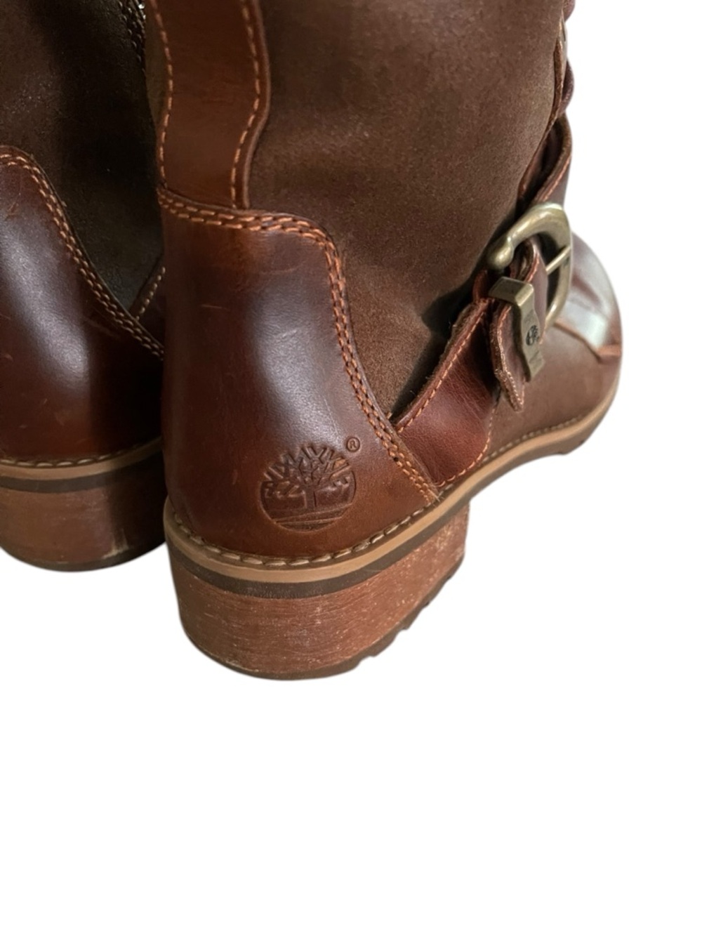 Timberland Women's 26640 Bethel Buckle Lace-Up Combat Boots Size 7 - Picture 6 of 10